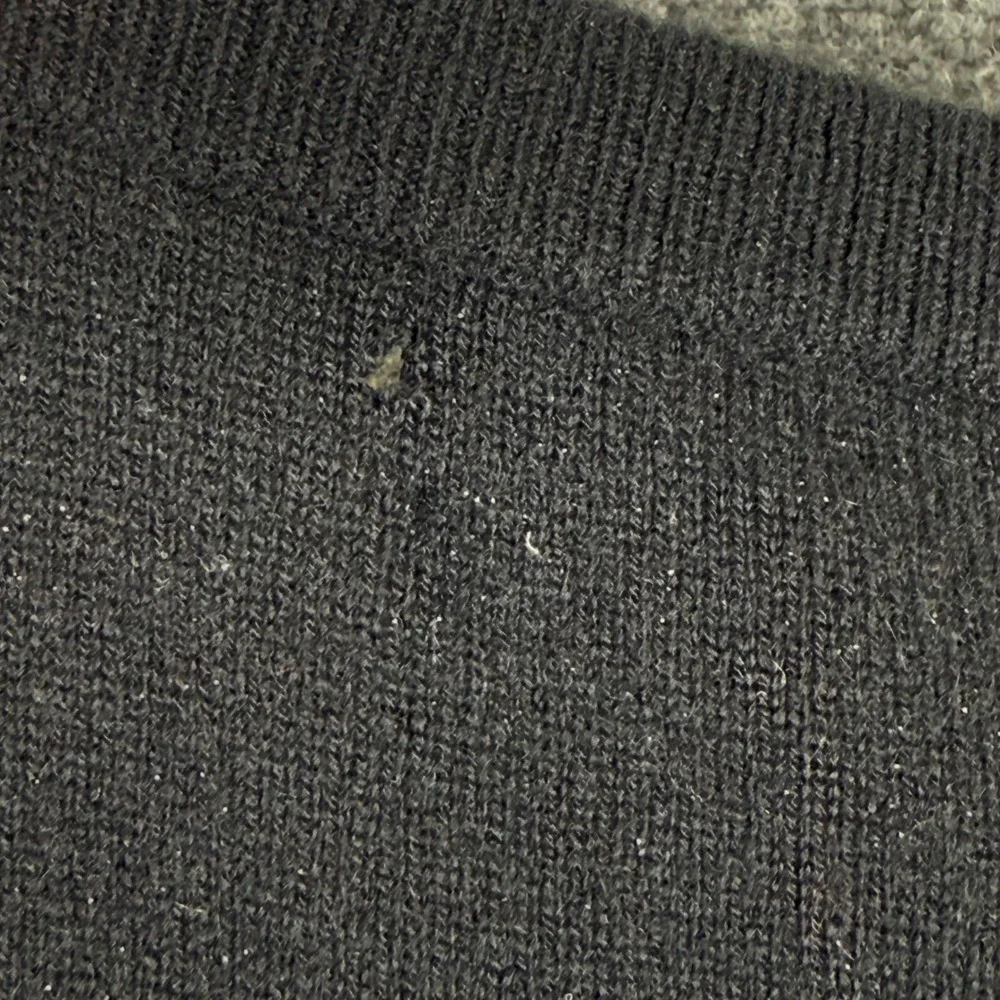 Shephe V-Neck Sweater Size 48 Black 100% Cashmere Knit Pullover Luxury Flaw Mens